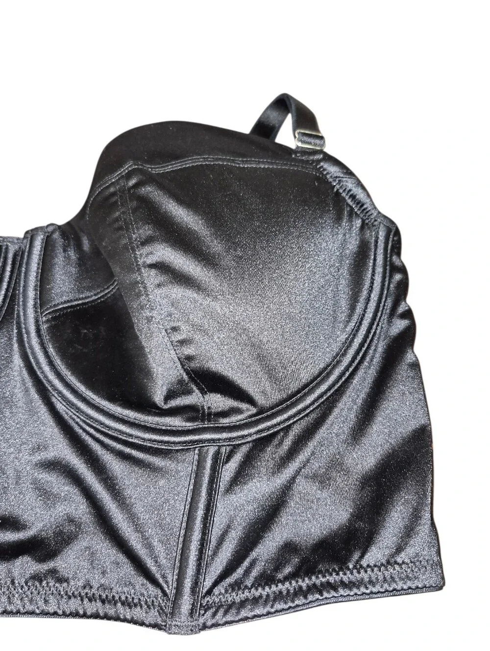 Auden Black Satin Longline Bustier Size XL - Picture 5 of 6